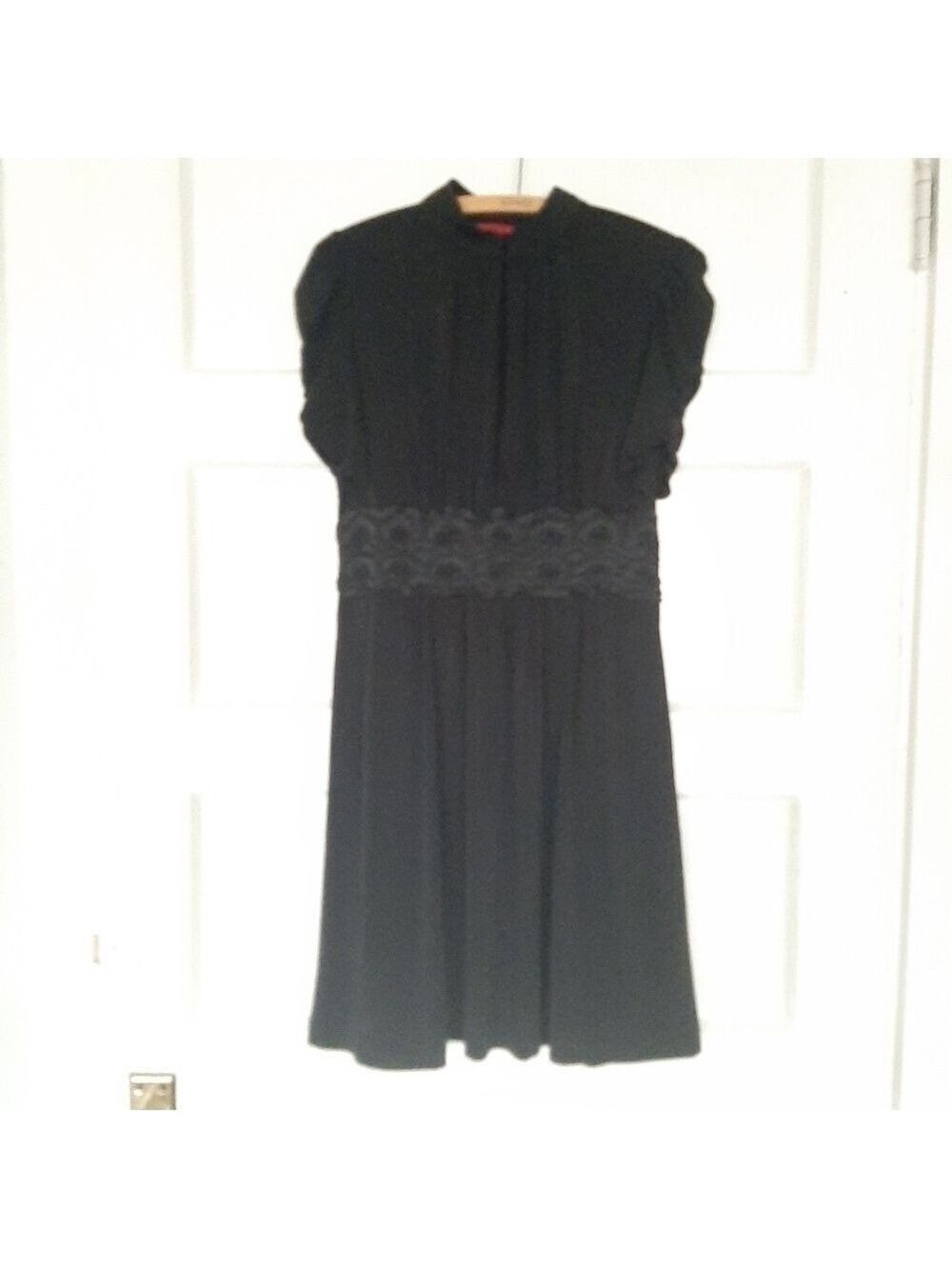 Vivienne Tam Embroidered Waist Ruched Sleeve Dress
